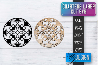 Coasters Laser Cut SVG | Laser Cut SVG