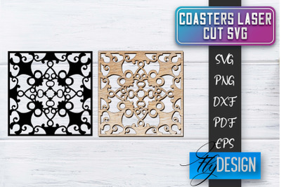 Coasters Laser Cut SVG | Laser Cut SVG