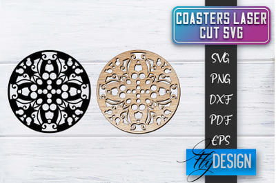 Coasters Laser Cut SVG | Laser Cut SVG