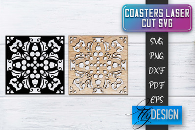 Coasters Laser Cut SVG | Laser Cut SVG