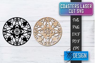 Coasters Laser Cut SVG | Laser Cut SVG