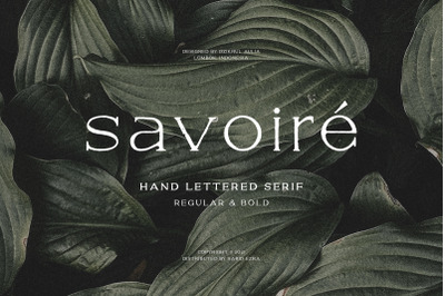 Savoire - Hand Lettered Serif