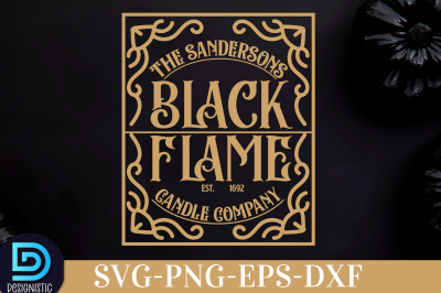 The sandersons black flame candle company est. 1692,&nbsp;The sandersons bl