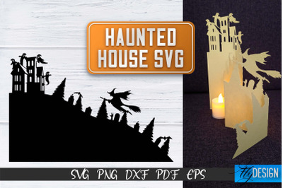 Haunted House SVG | Halloween Design SVG | Spooky SVG |  Funny Paper C