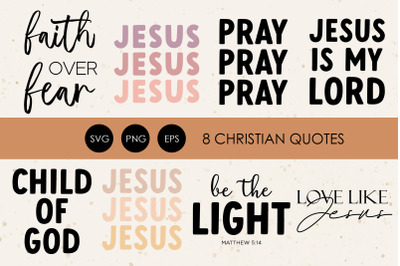 Christian SVG files, Christian Png files, Bible quotes set Svg