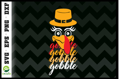 Gobble Thanksgiving Turkey SVG