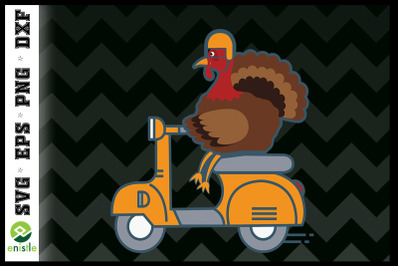 Thanksgiving Turkey Riding SVG