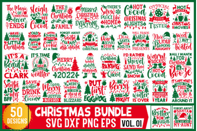Christmas SVG Bundle 50 Design Vol.01