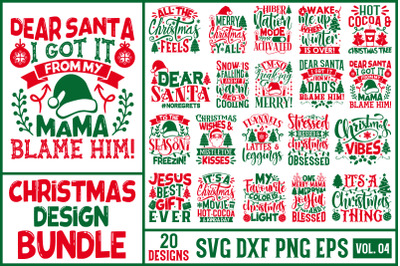 Christmas SVG Bundle 20 Design Vol.04