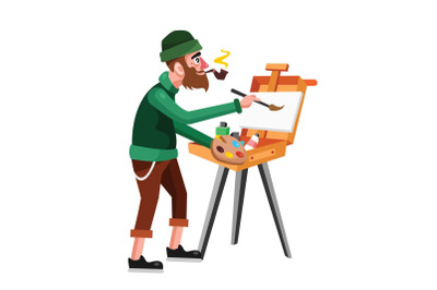 Artist Painter Vector Illustration