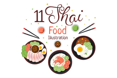 11 Traditional Thai Food Illustration