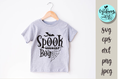 Spooktacular boy svg, halloween cut file