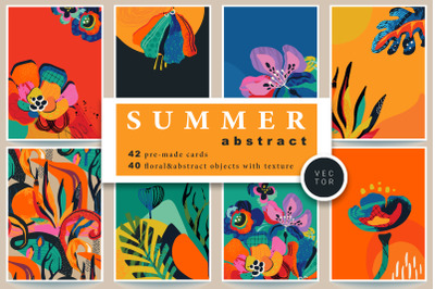 Summer abstract cards &amp; posters