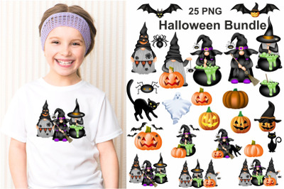 Halloween Sublimation Bundle, Halloween Gnomes Clipart