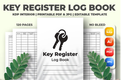 Key Register Log Book KDP Interior