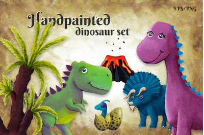 HandPainted Dinosaur Set