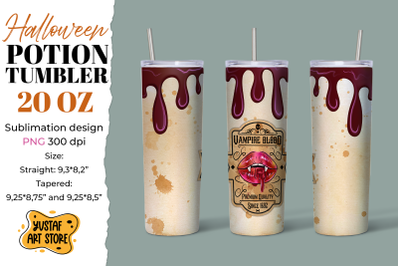 Halloween dripping tumbler sublimation. Vampire Blood design