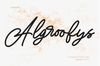 Algroofys Signature Script Font