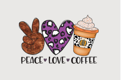 Peace Love Coffee Sublimation | Halloween Sublimation