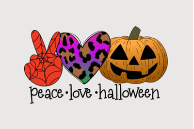 Peace Love Halloween Sublimation