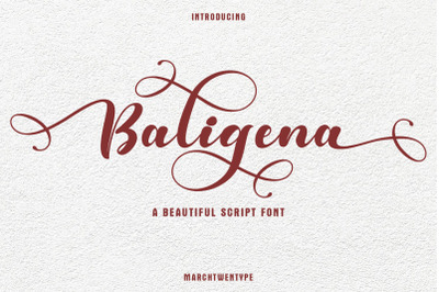 Baligena - A Beautiful Script Font
