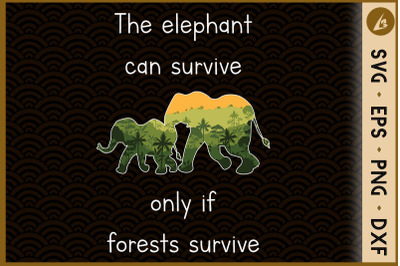 Save Forest Save Elephant SVG