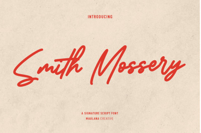 Smith Mossery Script Font