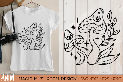 Magic Mushrooms SVG Cutting File| Celestial Mushroom PNG
