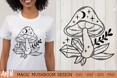 Magic Mushrooms SVG Cutting File| Crystal Mushroom PNG
