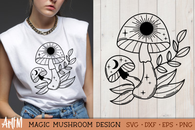 Magic Mushrooms SVG Cutting File| Celestial Mushroom PNG