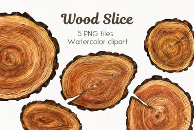 Watercolor wooden Cut down . Clipart of saw cut, tree cuts