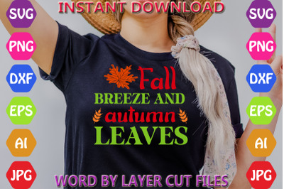 Fall breeze and autumn leaves design