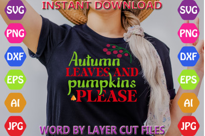 Autumn Leaves And Pumpkins Please design