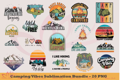 Camping Vibes Sublimation Bundle