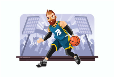 Basketball Player Vector Illustration