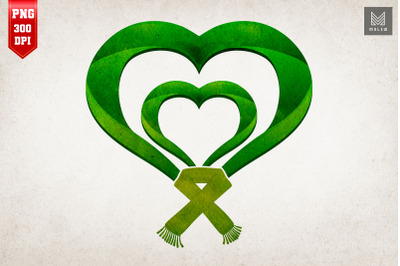 Mental Health Awareness Green Heart