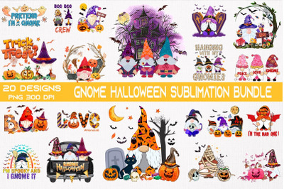 Gnome Halloween Bundle-20 Designs-220831