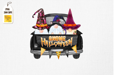 Witch Gnomes Halloween In A Car