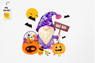 Cute Boo Boo Gnome &amp; Pumpkin