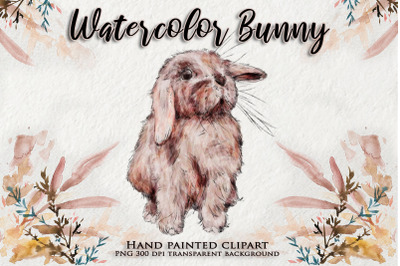 Bunny Watercolor Animal Clipart