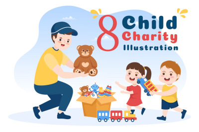 8 Donation Box Toys for Children Illustration