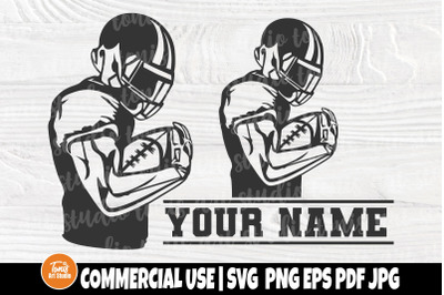 Football Player SVG - American Football Svg - Cut File - Silhouette