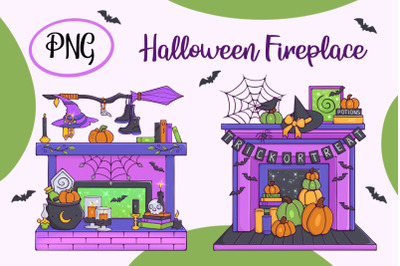 Halloween Fireplaces PNG