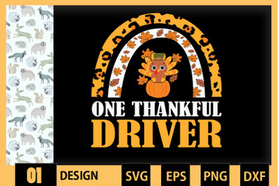 One Thankful Driver Rainbow Leopard