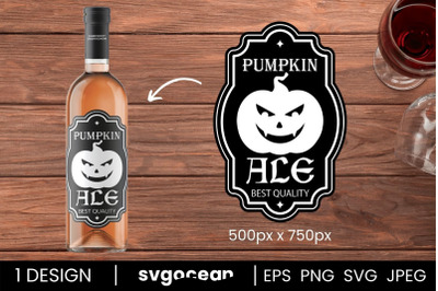 Pumpkin Bottle Labels Svg
