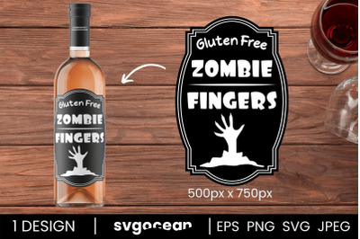 Zombie Fingers Bottle Labels Svg