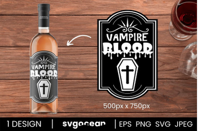 Vampire Blood Bottle Labels Svg