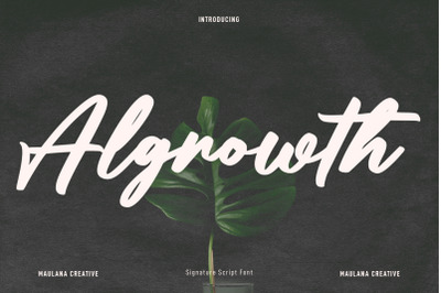 Algrowth Script Font