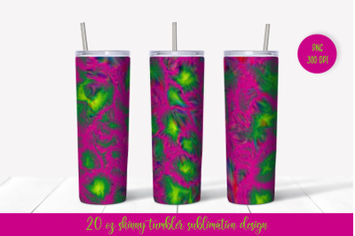 Magenta Green Abstract Tumbler Wrap Sublimation