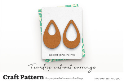 Teardrop Earrings SVG, Earring SVG, Earring Template, Laser Cut Files